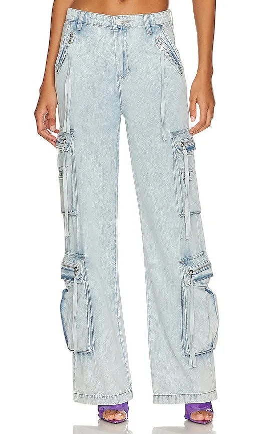 BLANKNYC Franklin Rib Cage Tencile Pant in Blue