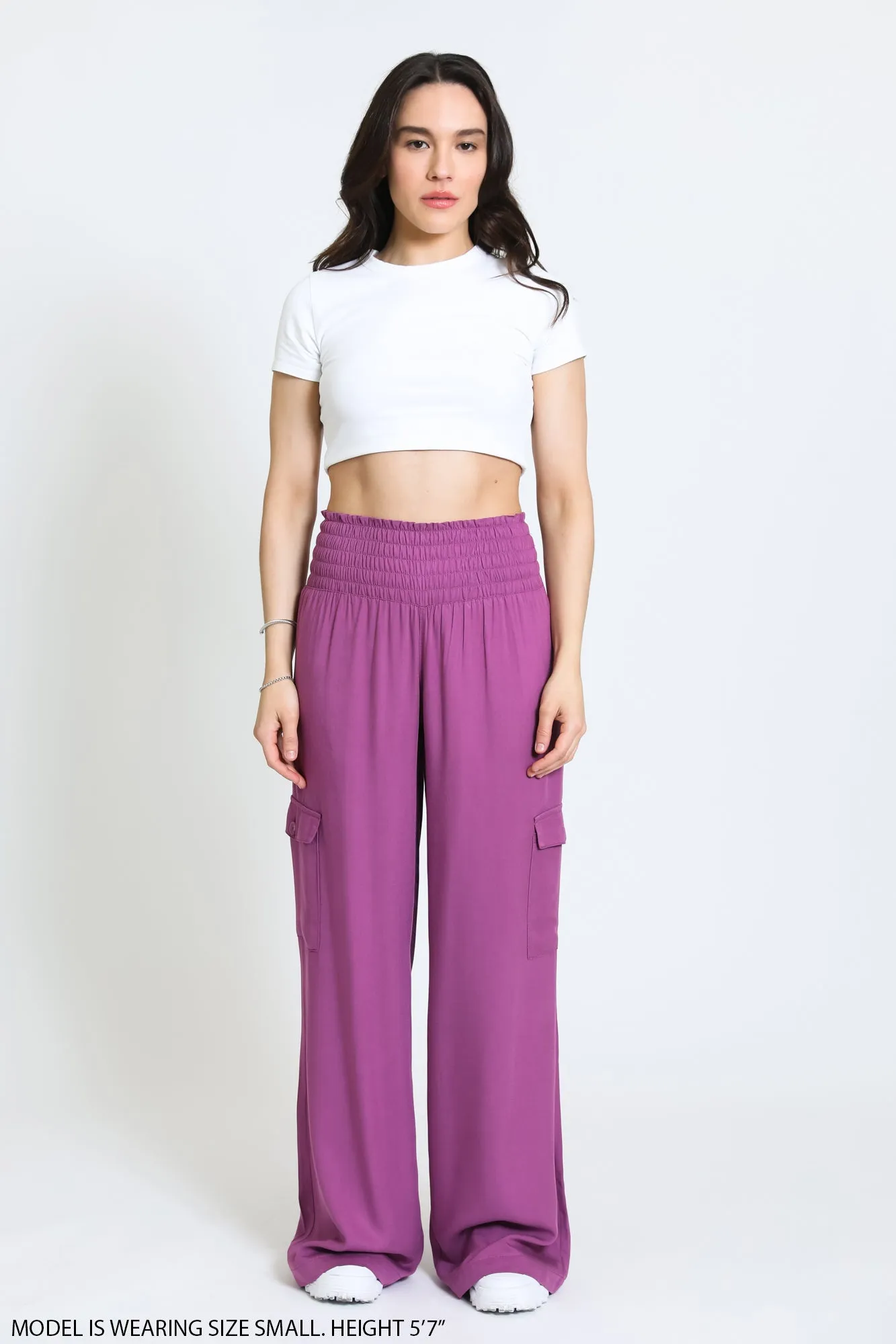BOARDWALK WIDE LEG W/ UTILITY POCKETS - BOYSENBERRY