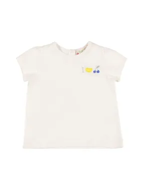 Bonpoint   Embroidered cotton jersey t-shirt 