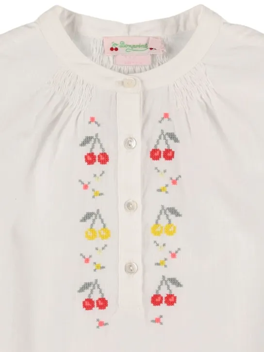 Bonpoint   Embroidered cotton poplin shirt 