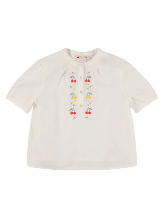 Bonpoint   Embroidered cotton poplin shirt 