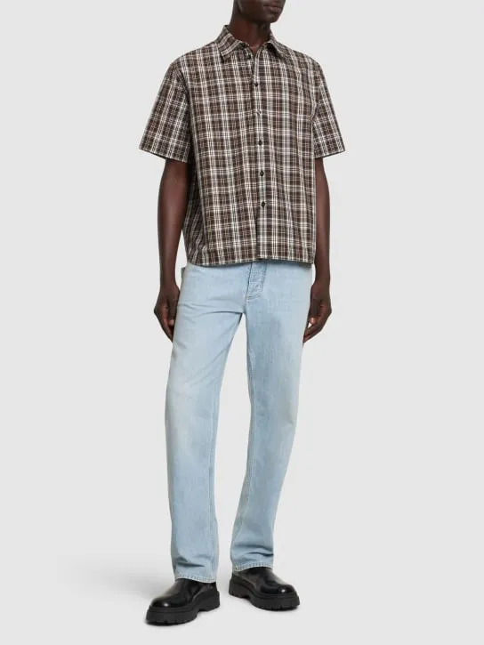Bottega Veneta   Checked cotton shirt 