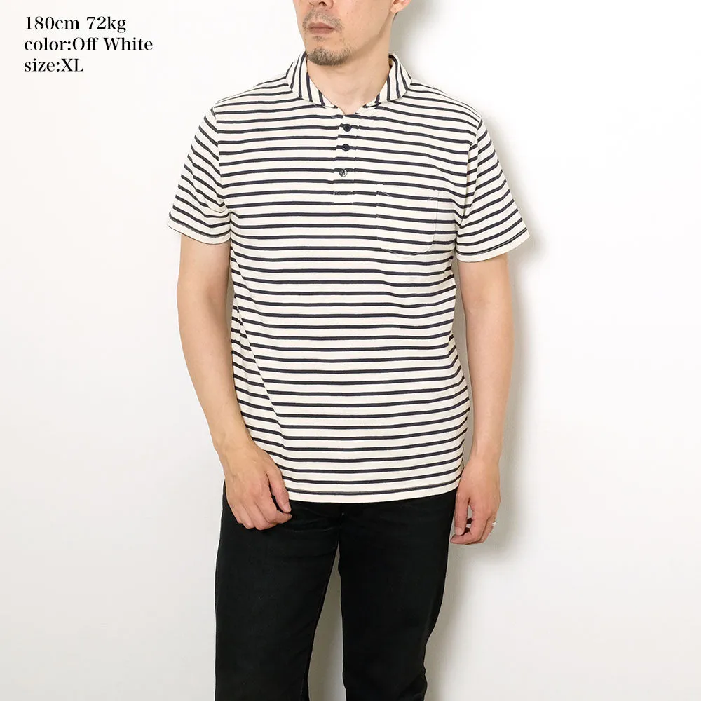 BURGUS PLUS - S/S Shawl Collar Border Polo Shirt - HBP-011BD