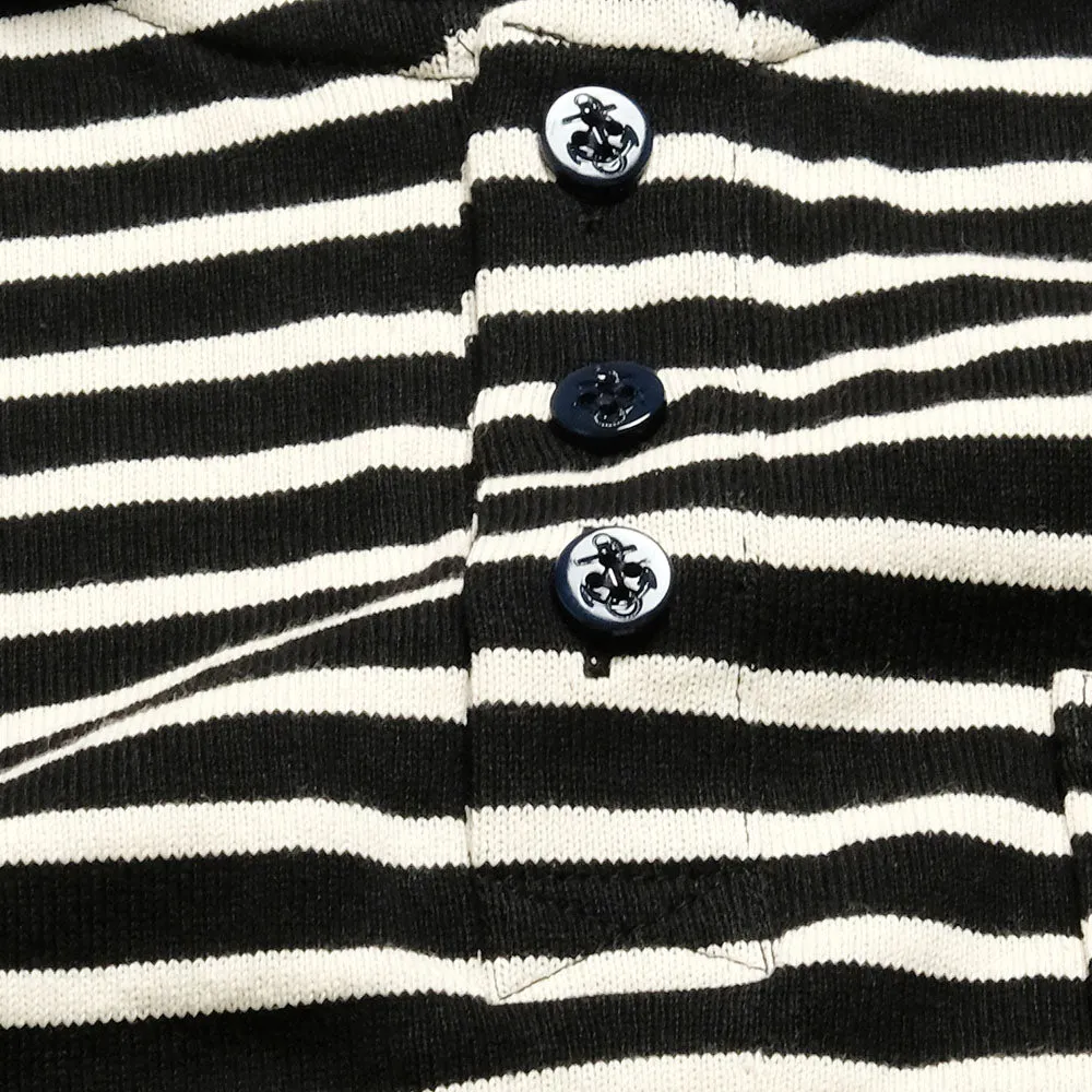 BURGUS PLUS - S/S Shawl Collar Border Polo Shirt - HBP-011BD