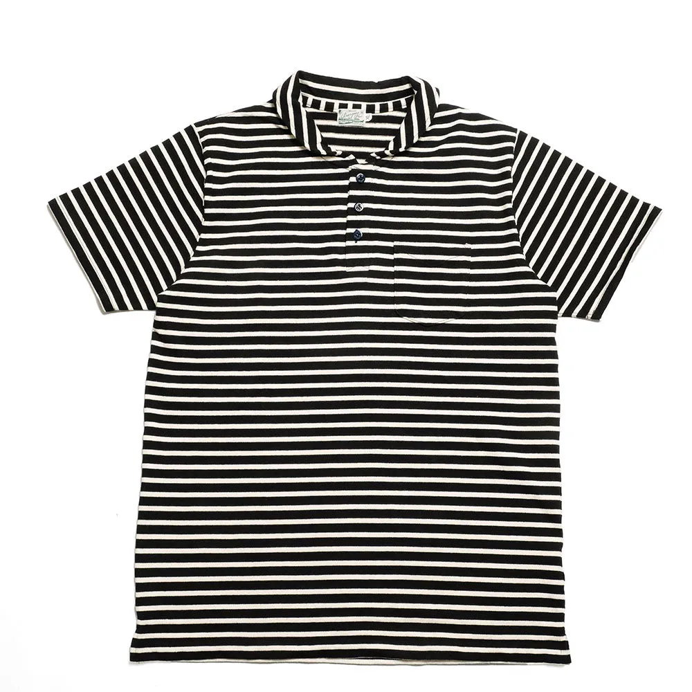 BURGUS PLUS - S/S Shawl Collar Border Polo Shirt - HBP-011BD