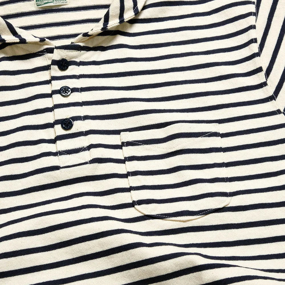 BURGUS PLUS - S/S Shawl Collar Border Polo Shirt - HBP-011BD
