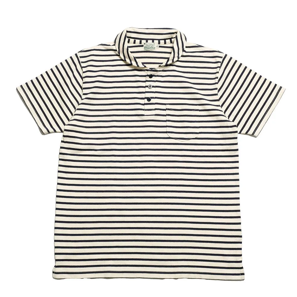 BURGUS PLUS - S/S Shawl Collar Border Polo Shirt - HBP-011BD