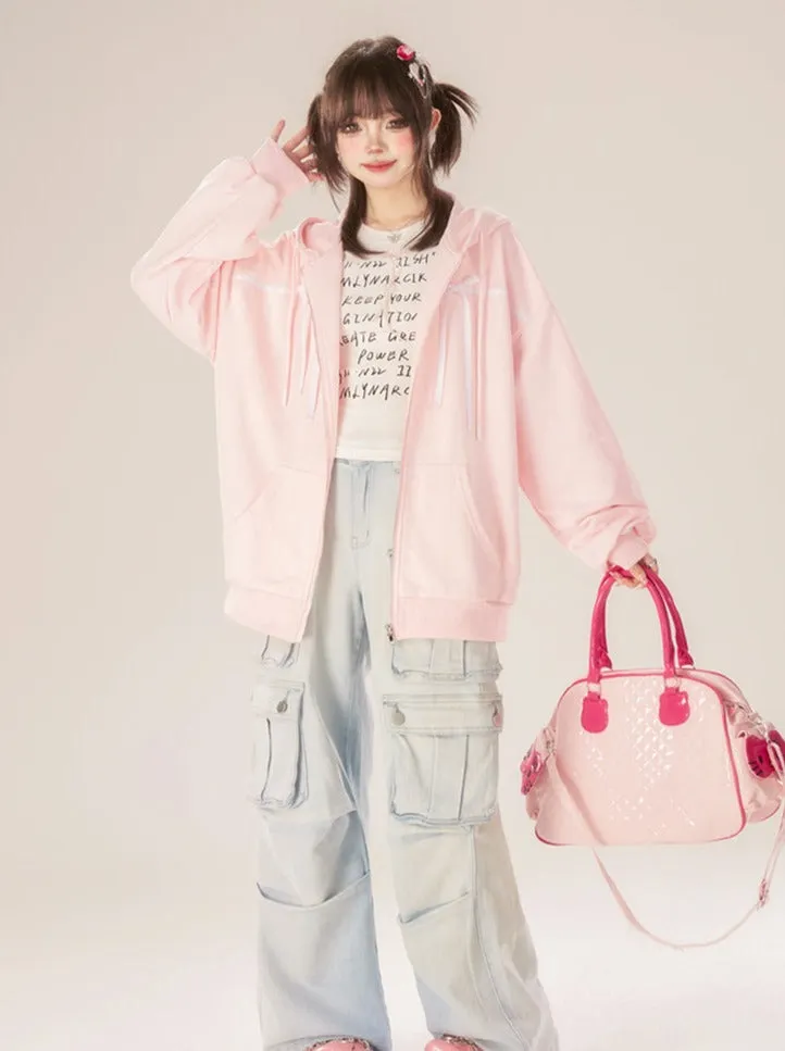 Cargo Denim Blue  Pants Light