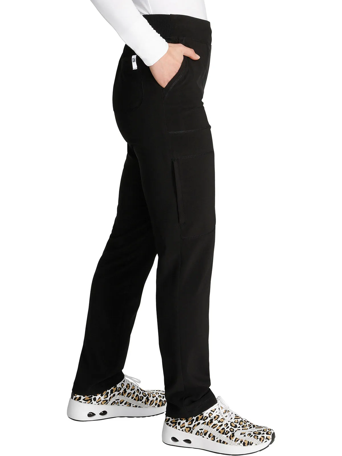 Cherokee - Women's Mid Rise Tapered Leg Cargo Scrub Pant