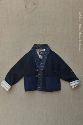 Children's Kimono Jacket - Patchwork Indigo III - S, M