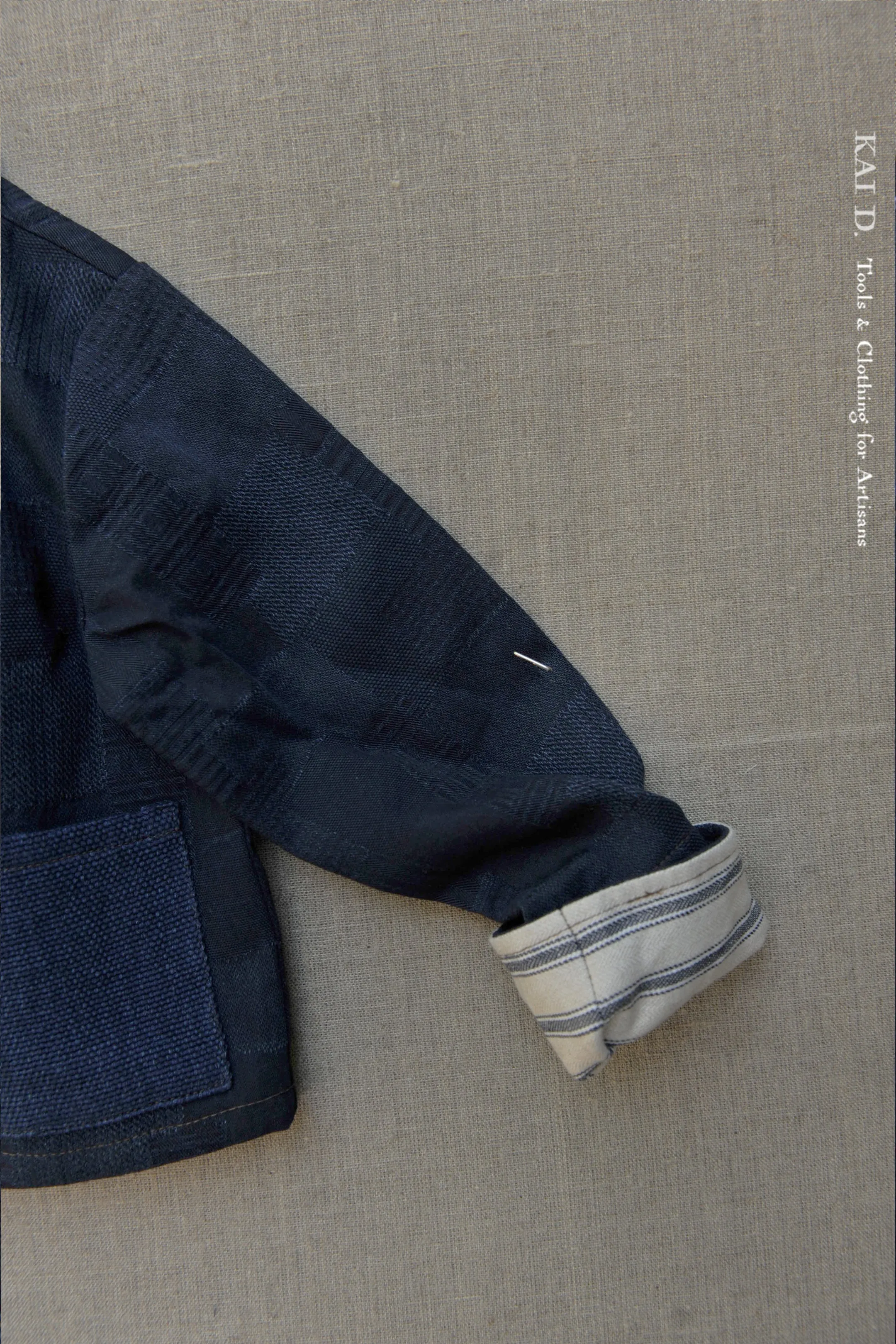 Children's Kimono Jacket - Patchwork Indigo III - S, M