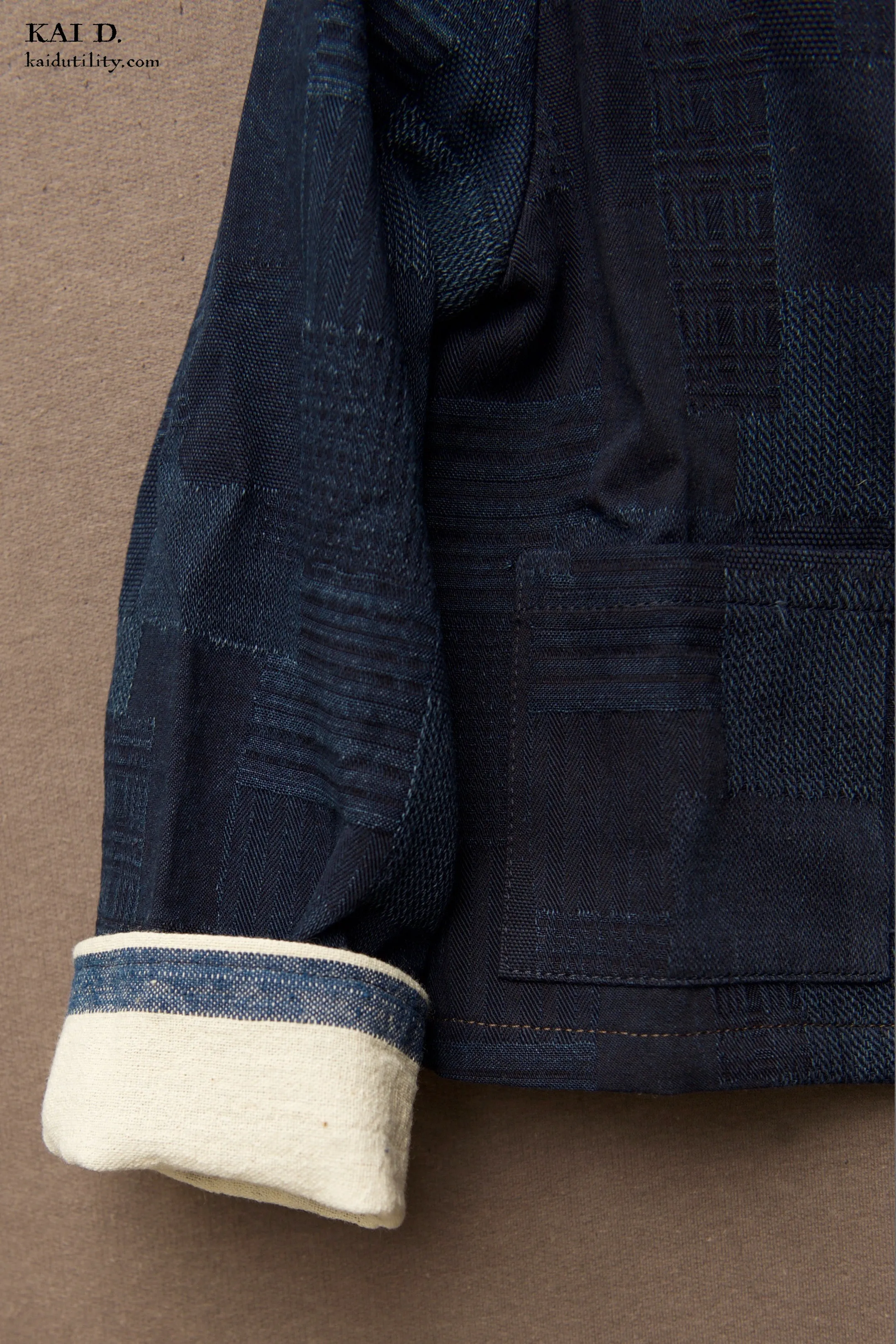 Children's Kimono Jacket - Patchwork Indigo - M