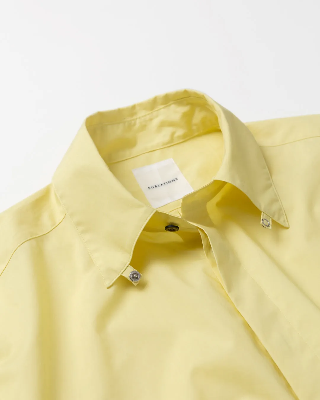 COTTON TAB COLLAR SHIRT .08【YELLOW】