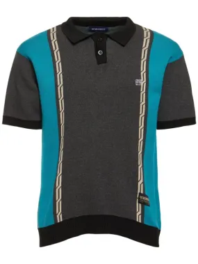 Deva States   Chain jacquard knit s/s polo shirt 