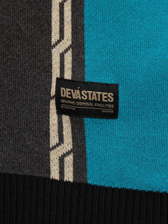 Deva States   Chain jacquard knit s/s polo shirt 