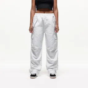 Distressed White Cargo Pants
