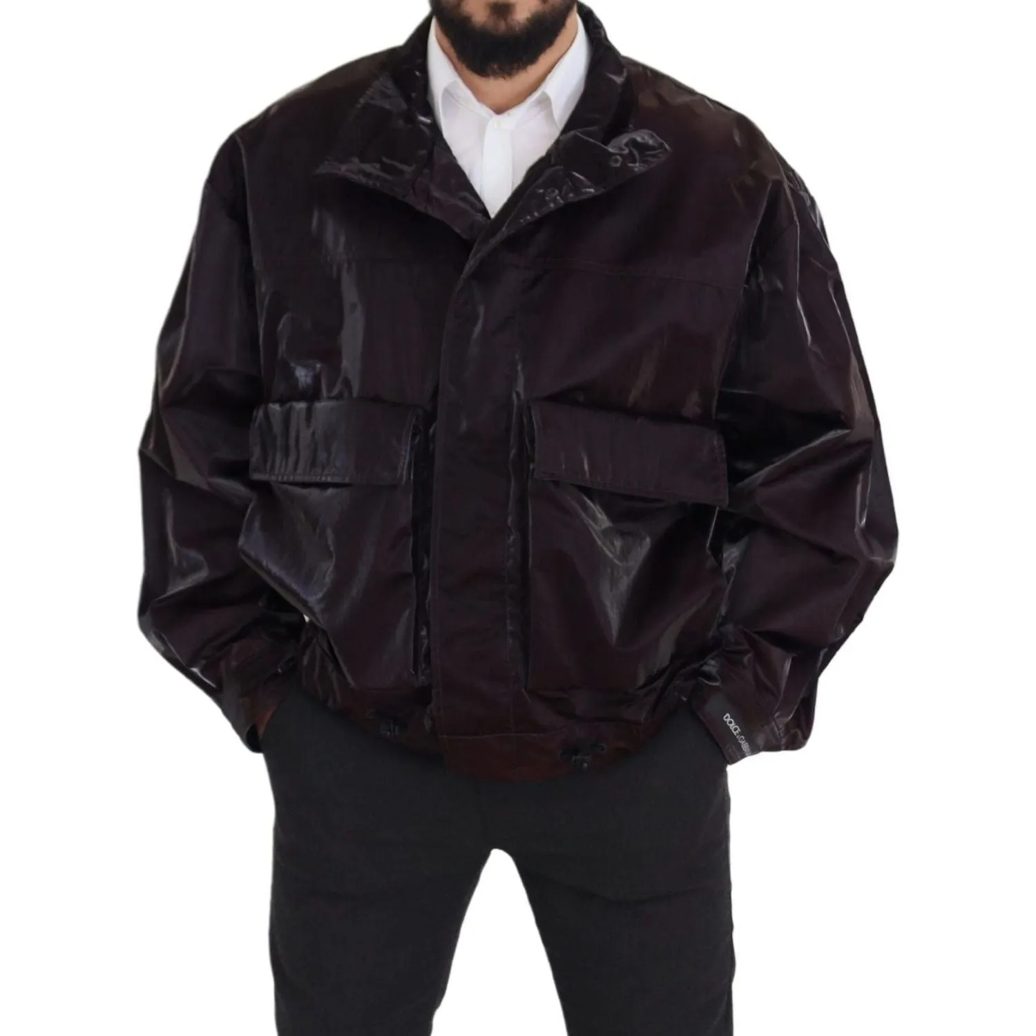 Dolce & Gabbana Elegant Bordeaux Collared Jacket