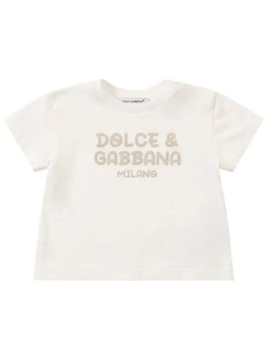 Dolce&amp;Gabbana   Embroidered cotton jersey t-shirt 