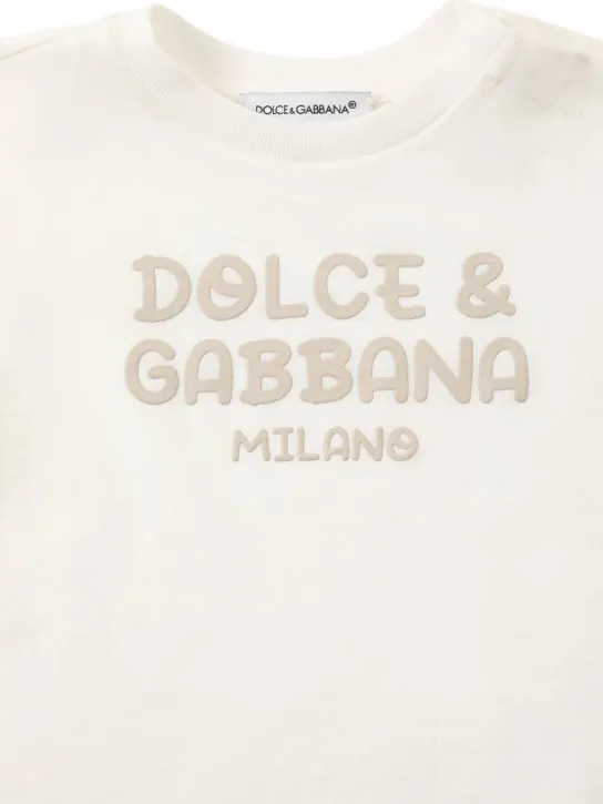 Dolce&amp;Gabbana   Embroidered cotton jersey t-shirt 