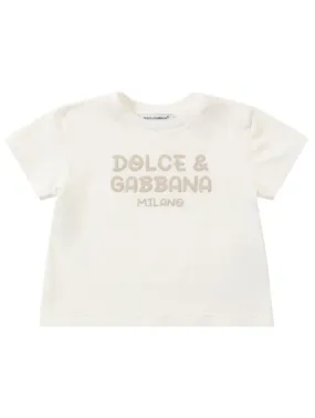 Dolce&amp;Gabbana   Embroidered cotton jersey t-shirt 