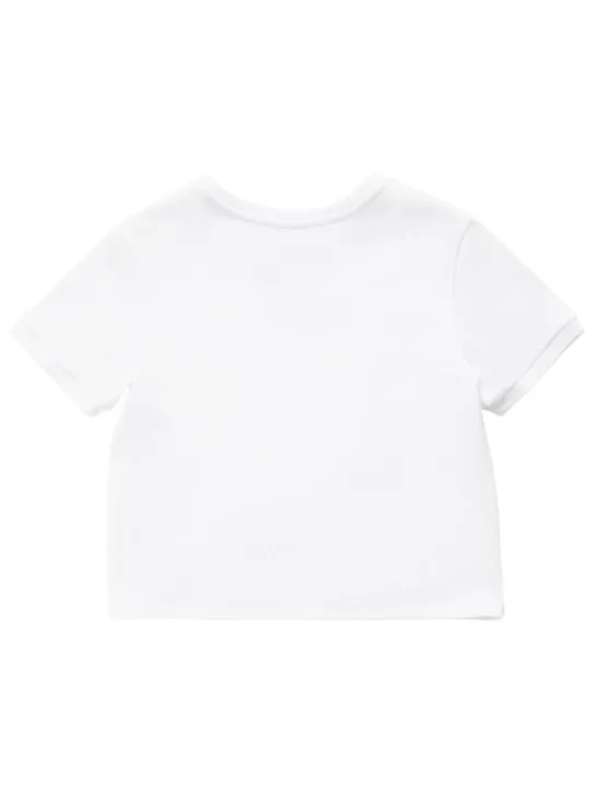 Dolce&amp;Gabbana   Logo cotton jersey t-shirt w/bow 