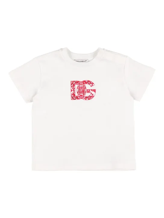 Dolce&amp;Gabbana   Logo print cotton jersey t-shirt 