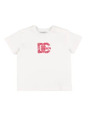 Dolce&amp;Gabbana   Logo print cotton jersey t-shirt 
