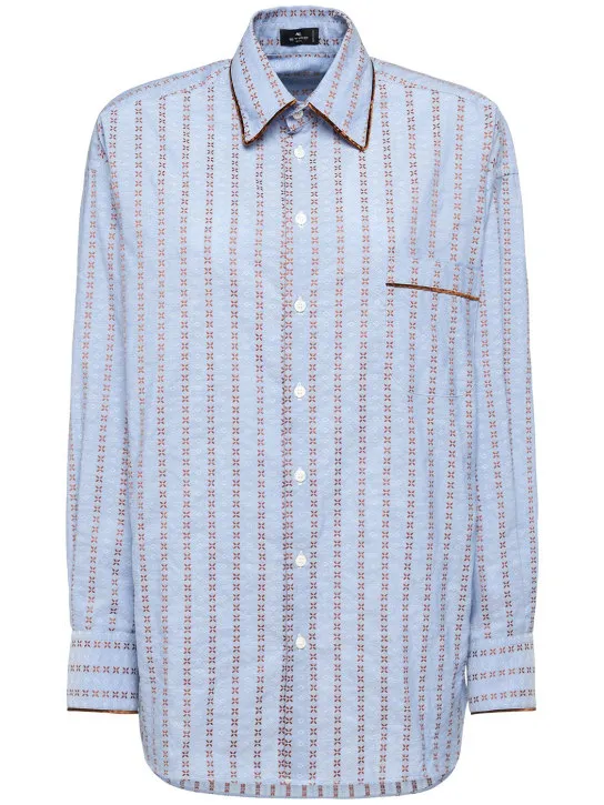 Etro   Striped cotton poplin shirt 