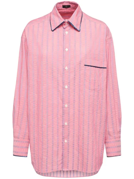 Etro   Striped cotton poplin shirt 