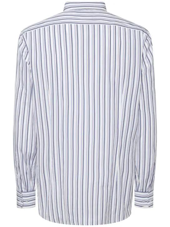 Etro   Striped logo cotton shirt 