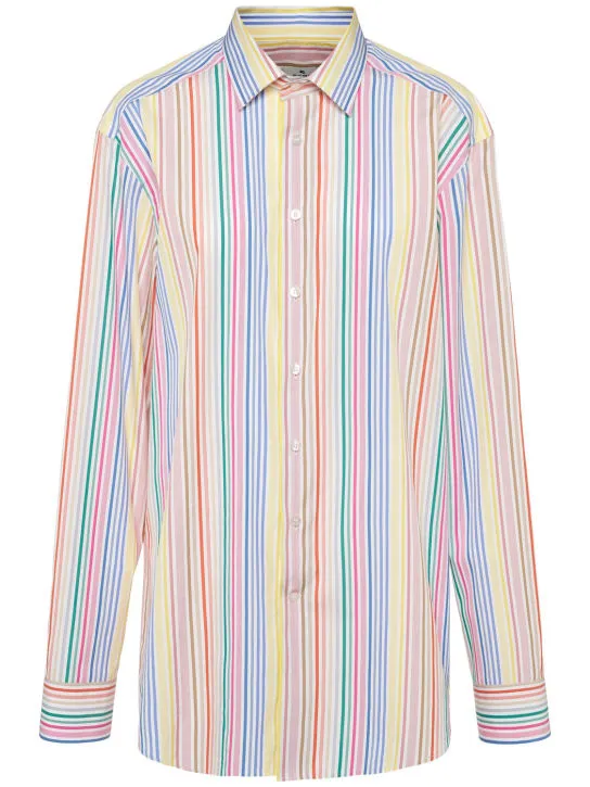 Etro   Striped poplin shirt 