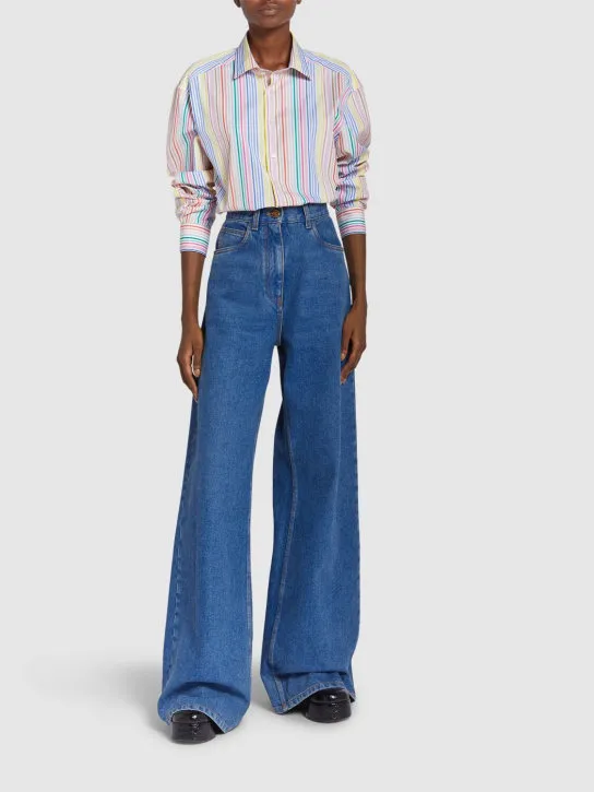 Etro   Striped poplin shirt 