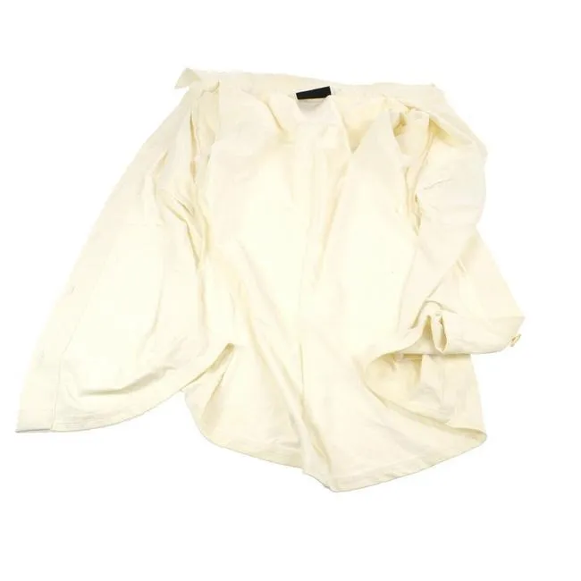 Fendi White With Ff Logo Pocket Button Down Blouse