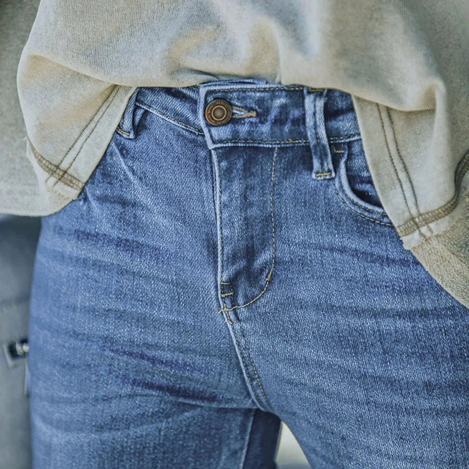 Flare Fashion Aesthetic Y2k Retro Washed Korean Flared Skinny Pants