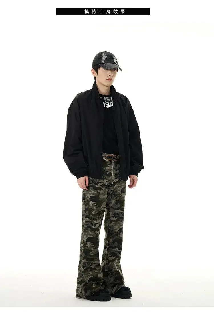 Front Pocket Flared Camo Pants