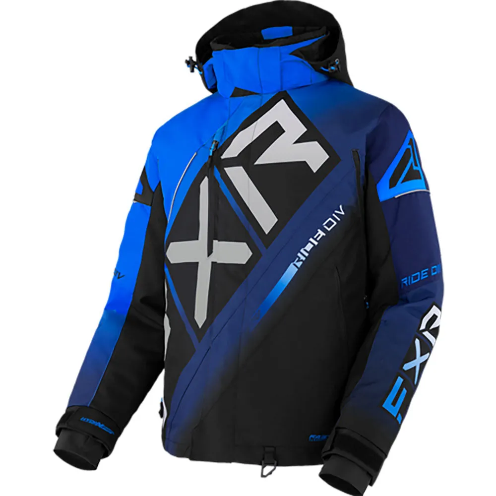 FXR CX Snowmobile Jacket Black/Blue Fade