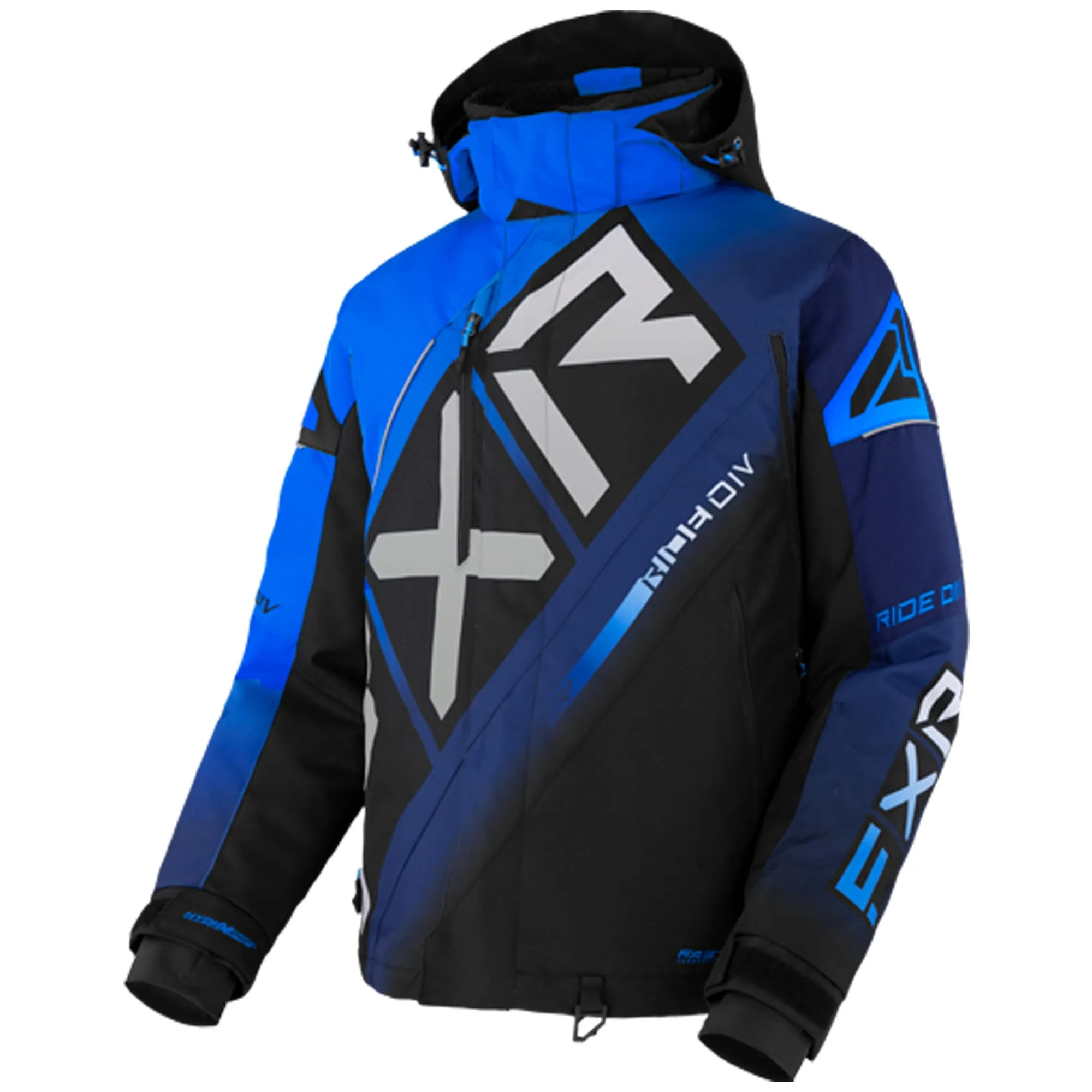 FXR CX Snowmobile Jacket Black/Blue Fade