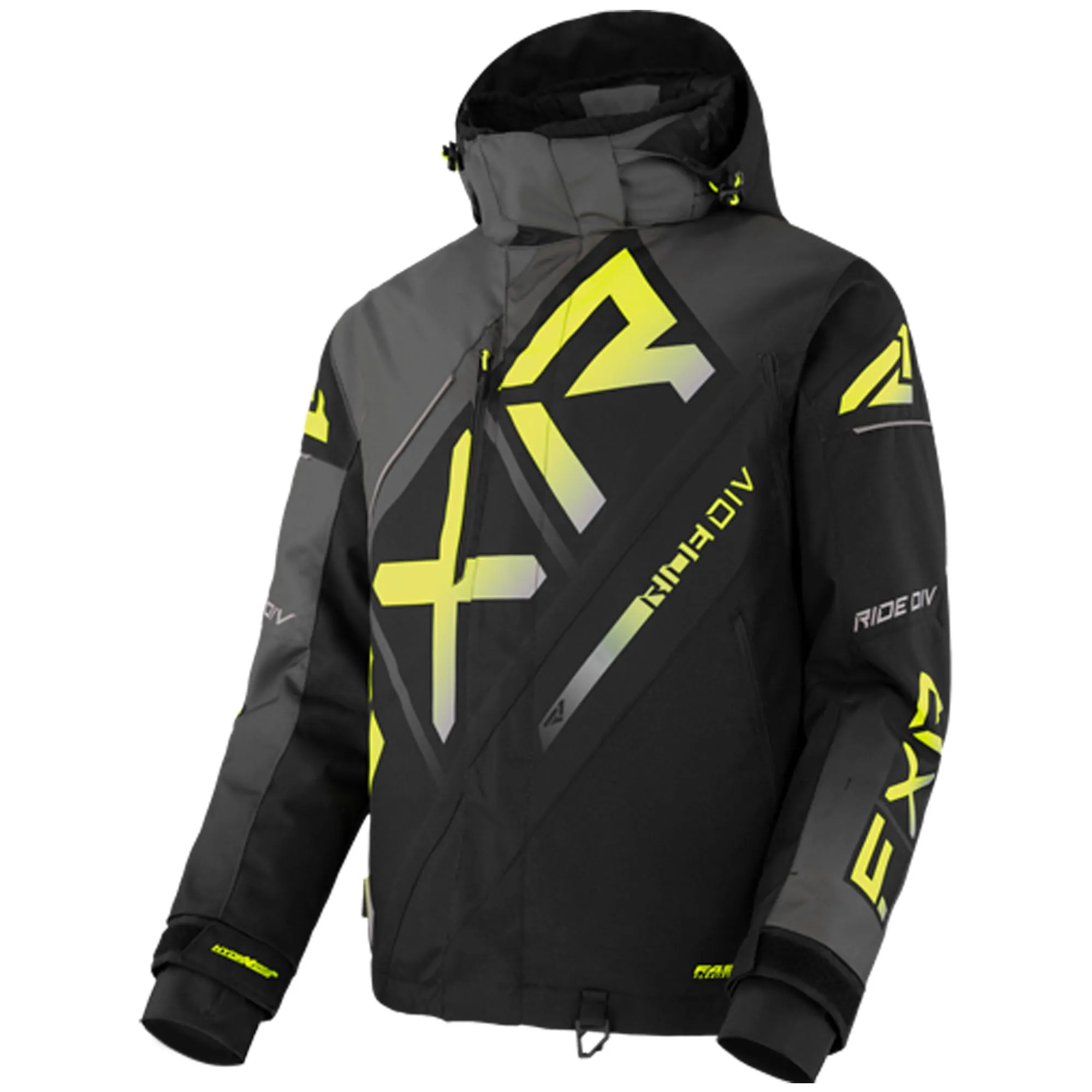 FXR CX Snowmobile Jacket Black/Charcoal/HiVis Fade