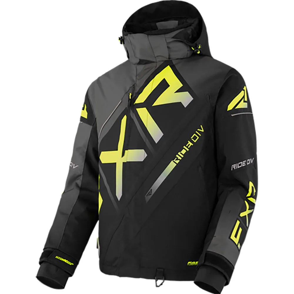 FXR CX Snowmobile Jacket Black/Charcoal/HiVis Fade