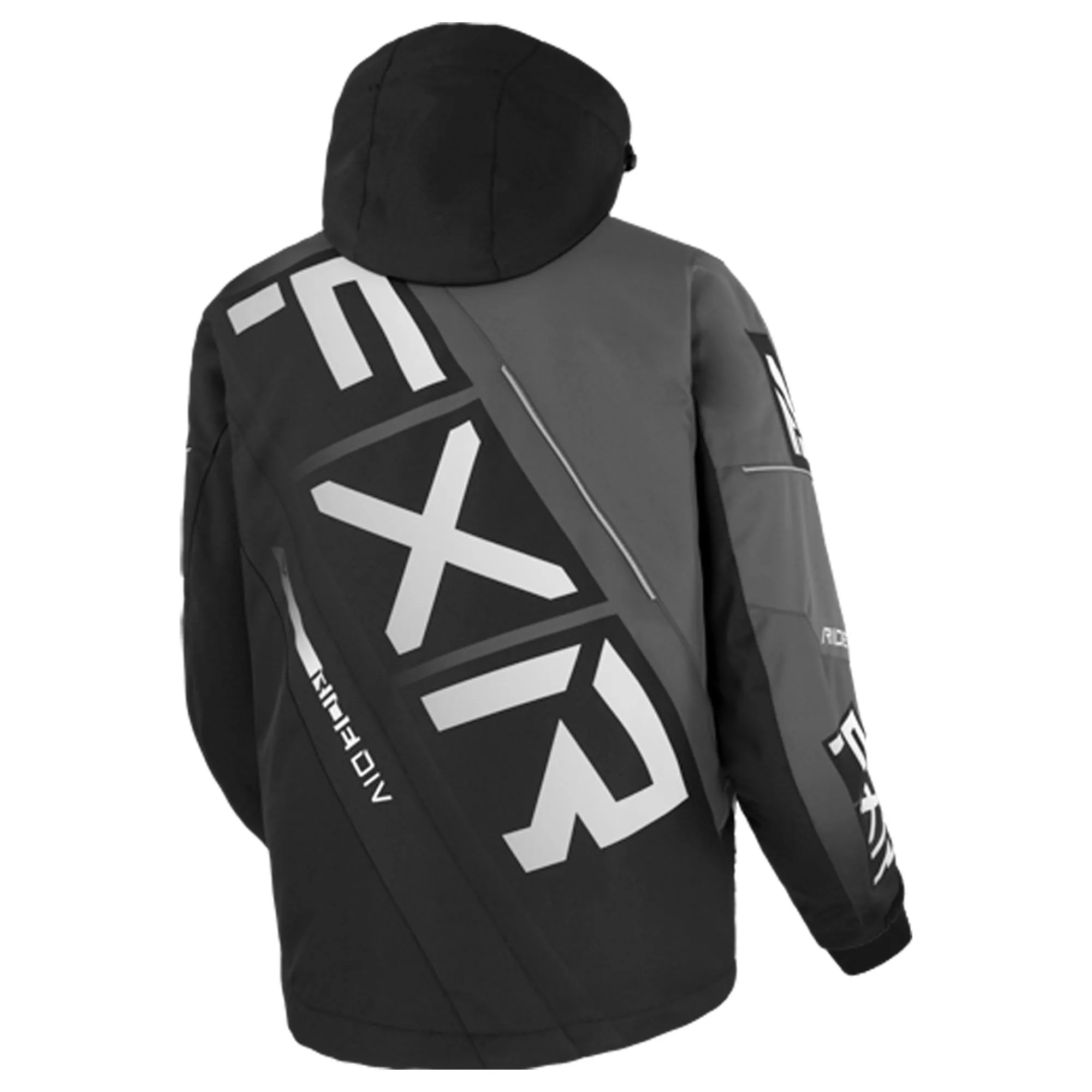 FXR CX Snowmobile Jacket Black/Charcoal/White Fade