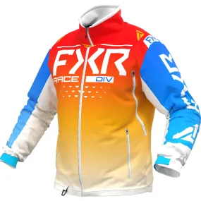 FXR  Mens Cold Cross RR Snowmobile Jacket Wind Water Resistant Blue Tangerine