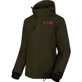 FXR Womens Fresh Snowmobile Jacket Army/Razz Green FXR Womens Fresh Snowmobile Jacket Army/Razz Green