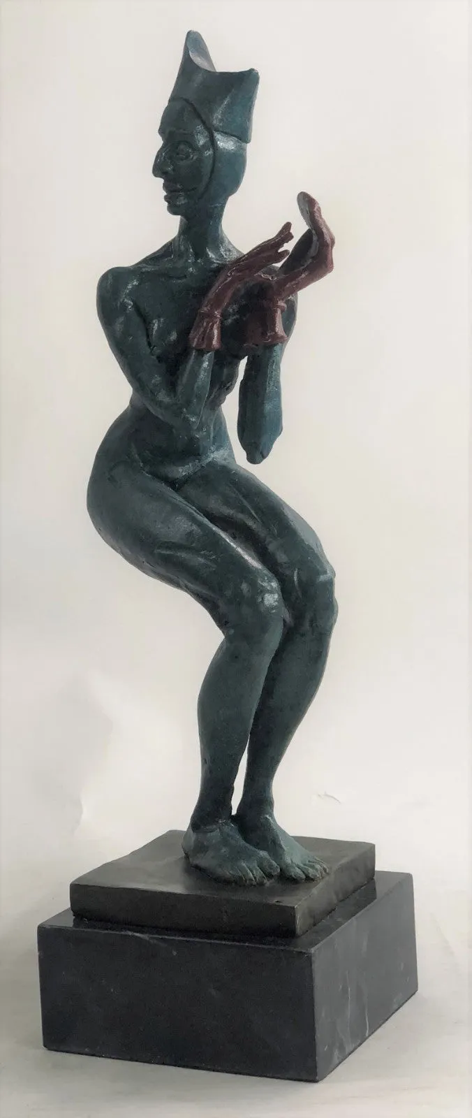 HISTORICAL MUSEUM JESTER CLOWN GIRL Bronze Sculpture Statue Figurine Art Decor