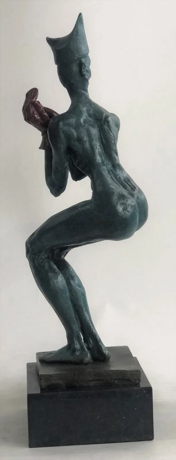 HISTORICAL MUSEUM JESTER CLOWN GIRL Bronze Sculpture Statue Figurine Art Decor