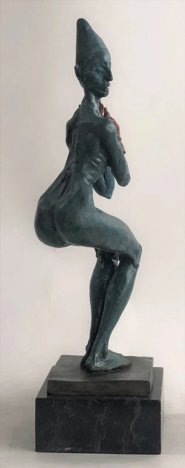 HISTORICAL MUSEUM JESTER CLOWN GIRL Bronze Sculpture Statue Figurine Art Decor