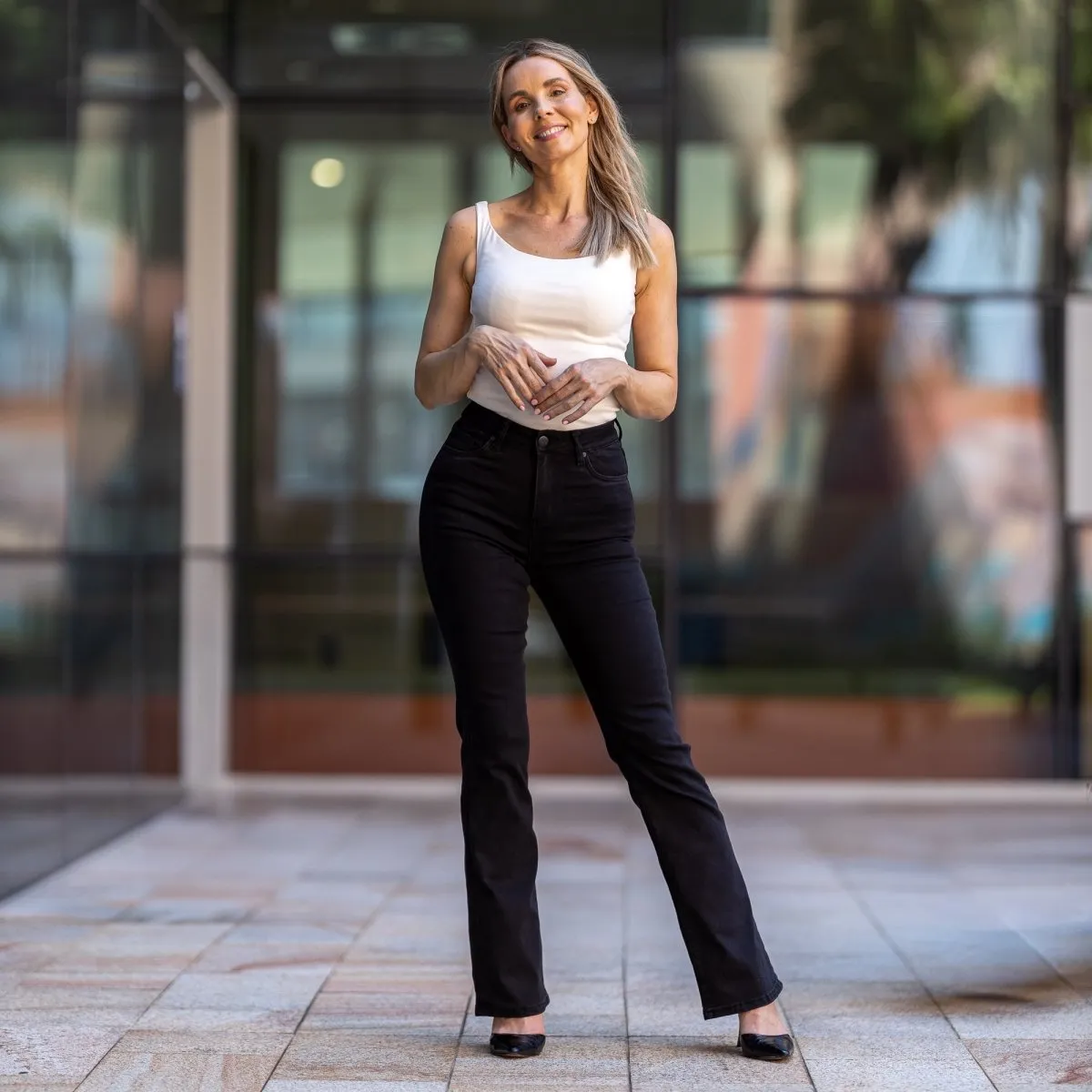 Impact Flare Fit Jeans - Black