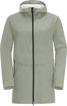 Jack Wolfskin Women&#x27;s Mainkai Long Jacket Mint Leaf | Buy Jack Wolfskin Women&#x27;s Mainkai Long Jacket Mint Leaf here | Outnorth