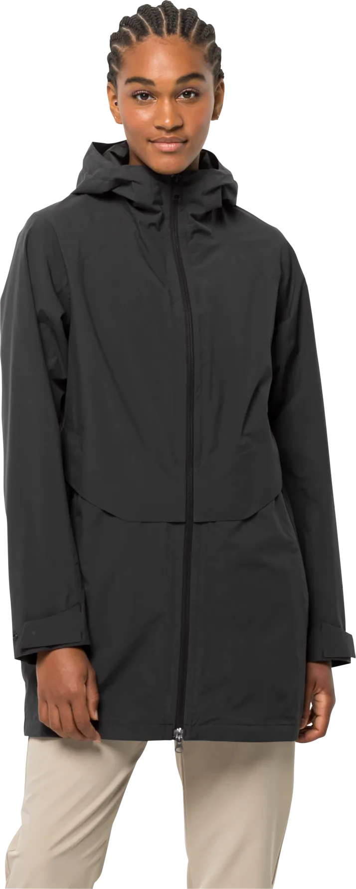 Jack Wolfskin Women&#x27;s Mainkai Long Jacket Phantom | Buy Jack Wolfskin Women&#x27;s Mainkai Long Jacket Phantom here | Outnorth