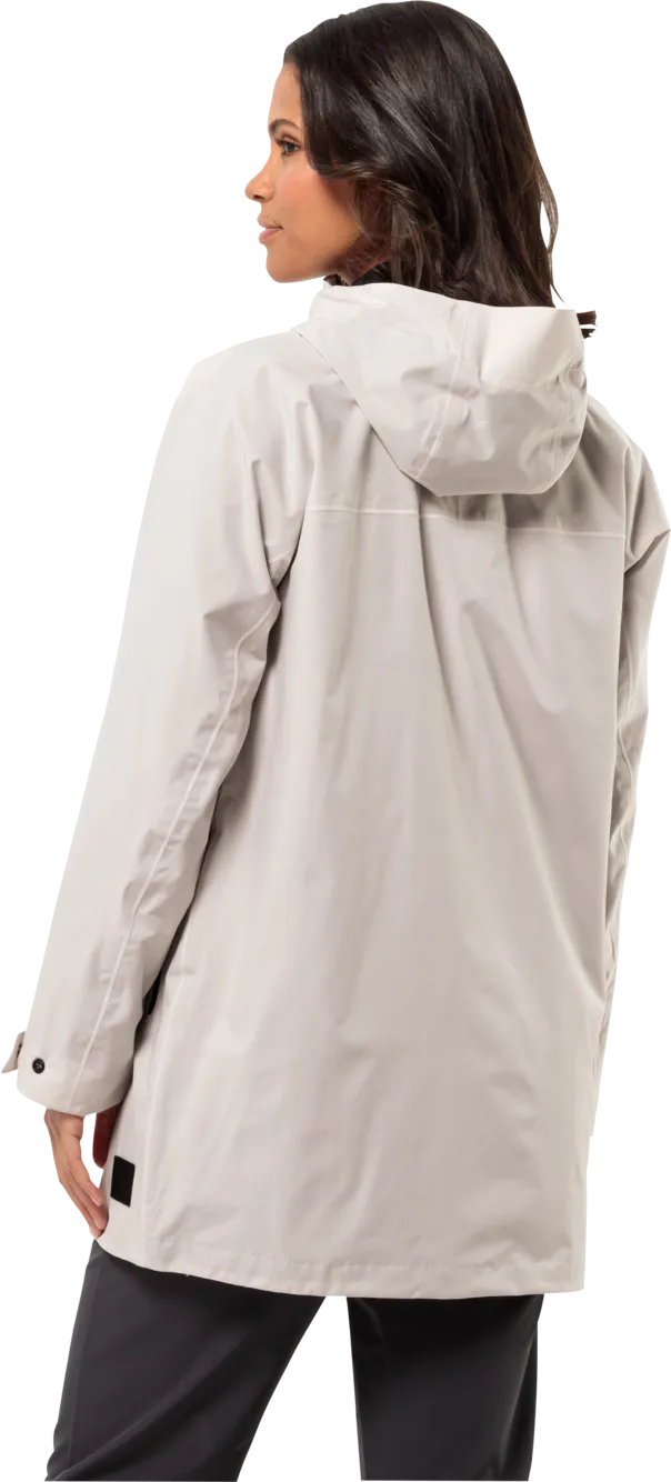Jack Wolfskin Women&#x27;s Mainkai Long Jacket Sea Shell | Buy Jack Wolfskin Women&#x27;s Mainkai Long Jacket Sea Shell here | Outnorth