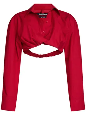 Jacquemus   La Chemise Bahia Courte poplin shirt 
